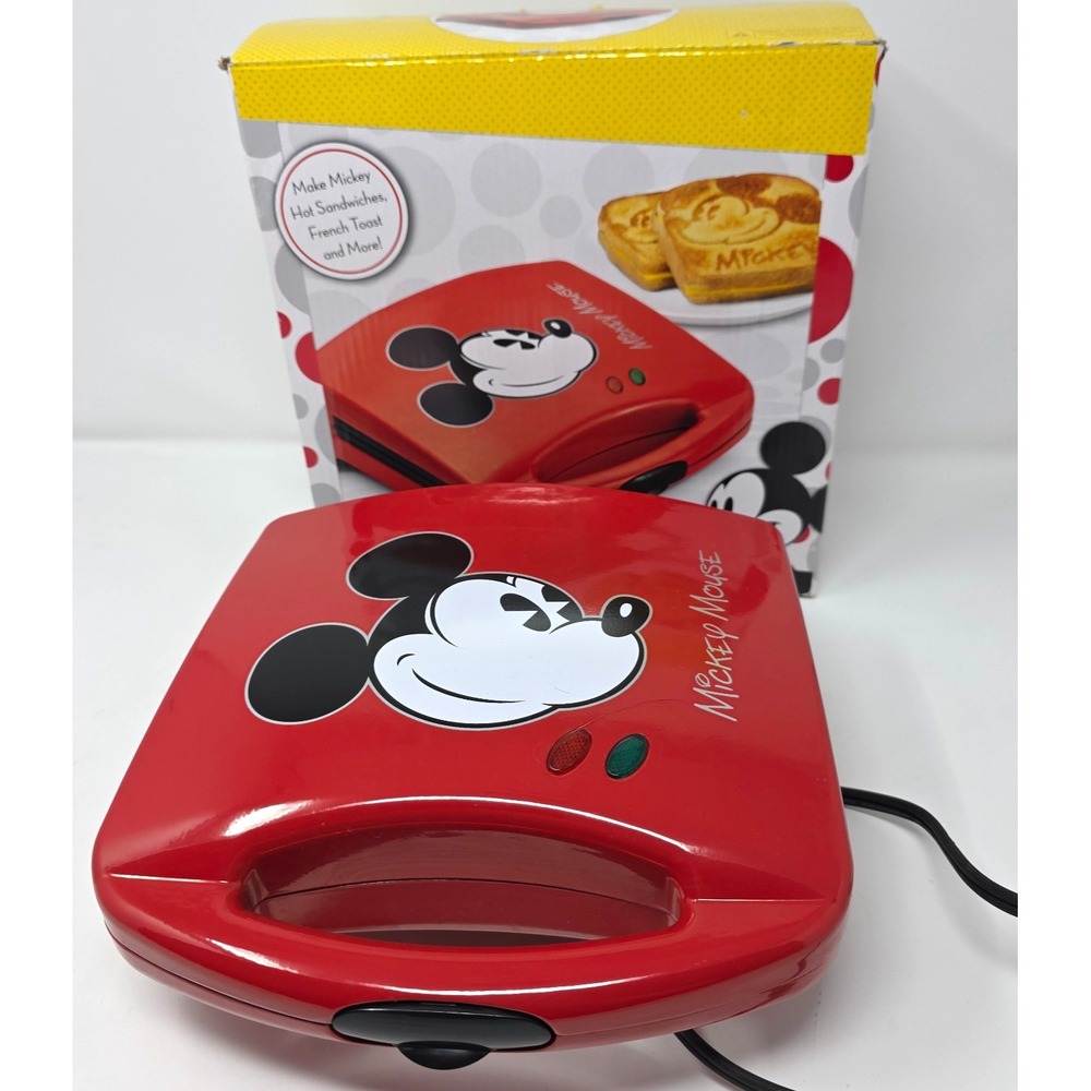 Disney Mickey Mouse Red Sandwich Maker Model DCM-51 Tested & Working New